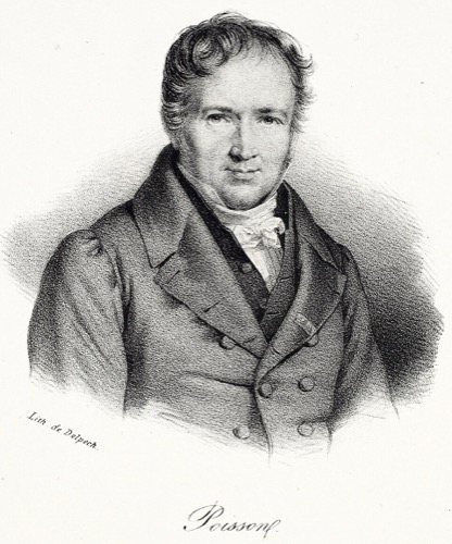 Portrait of Siméon Denis Poisson, lithograph by François-Séraphin Delpech