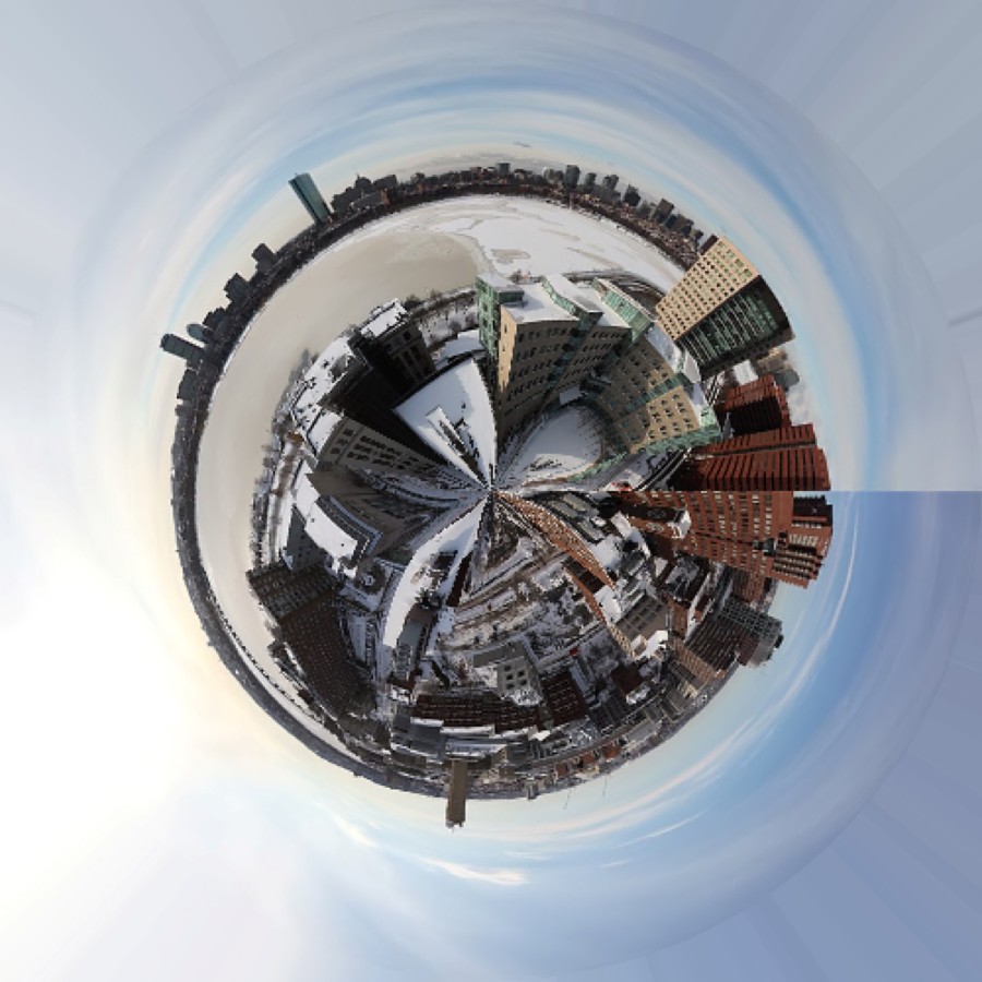 Resulting mini-planet for the Boston sequence.