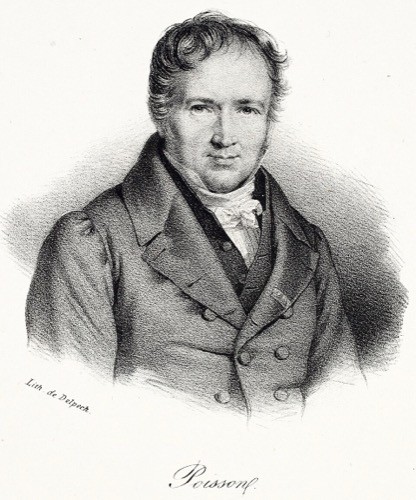 Portrait of Siméon Denis Poisson, lithograph by François-Séraphin Delpech