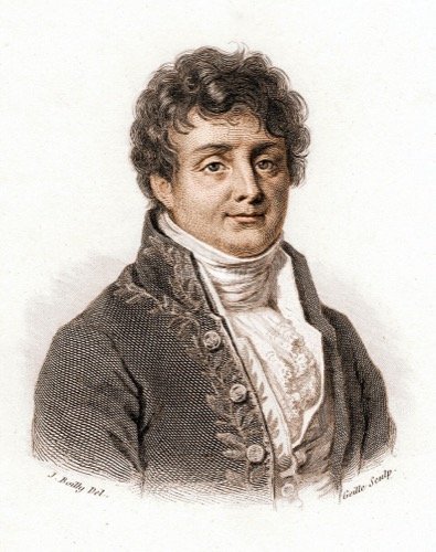 Portrait of Joseph Fourier, engraving after Julien-Léopold Boilly
