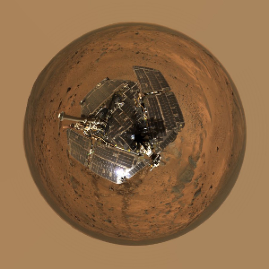 Resulting mini-planet for the Mars sequence.