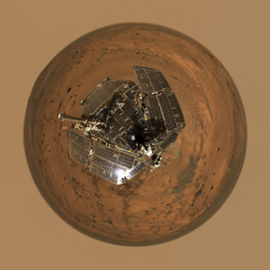Resulting mini-planet for the Mars sequence.