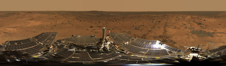 Input panoramas (top) and resulting mini-planets (bottom) — Mars sequence input.