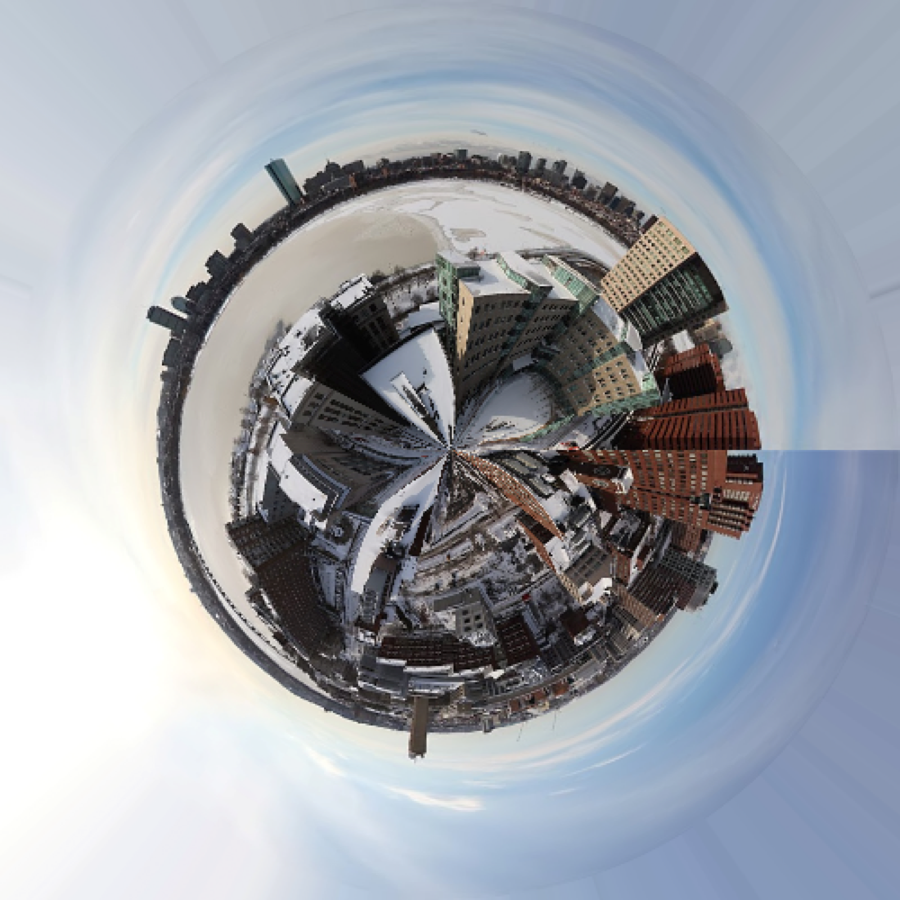 Resulting mini-planet for the Boston sequence.