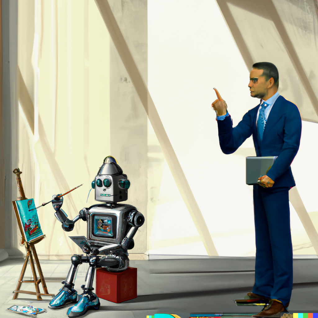 A DALL-E image made by Aaron Hertzmann for this post